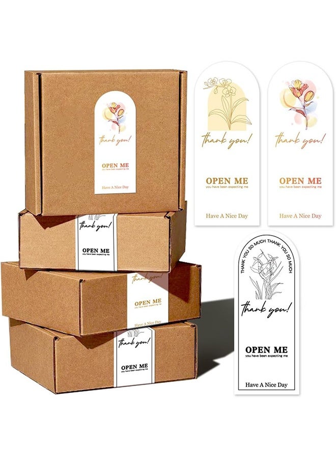 150pcs Thank You Labels, Flower Decorative Labels, Gift Tag Stickers, Large u0026 Small Business Packaging, Gift Box Decor - Image 2