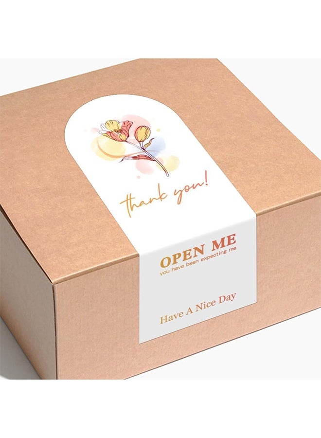 150pcs Thank You Labels, Flower Decorative Labels, Gift Tag Stickers, Large u0026 Small Business Packaging, Gift Box Decor - Image 3