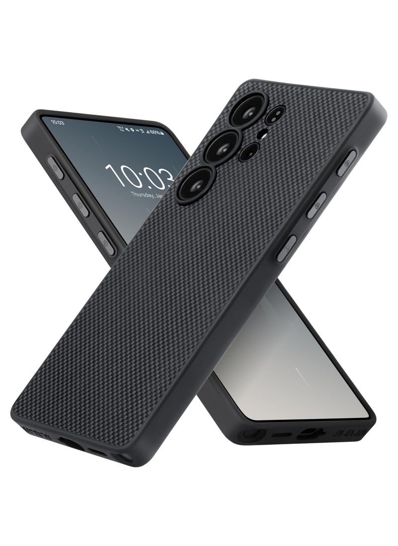 PITAKA - PITAKA Samsung Galaxy S25 Ultra Case Made from Premium Aramid Fibre, Lightweight and Slim All-around protection Magnetic Phone Case Magsafe-Compatibility Grade Protective Pin Button Case Black Grey - Image 1