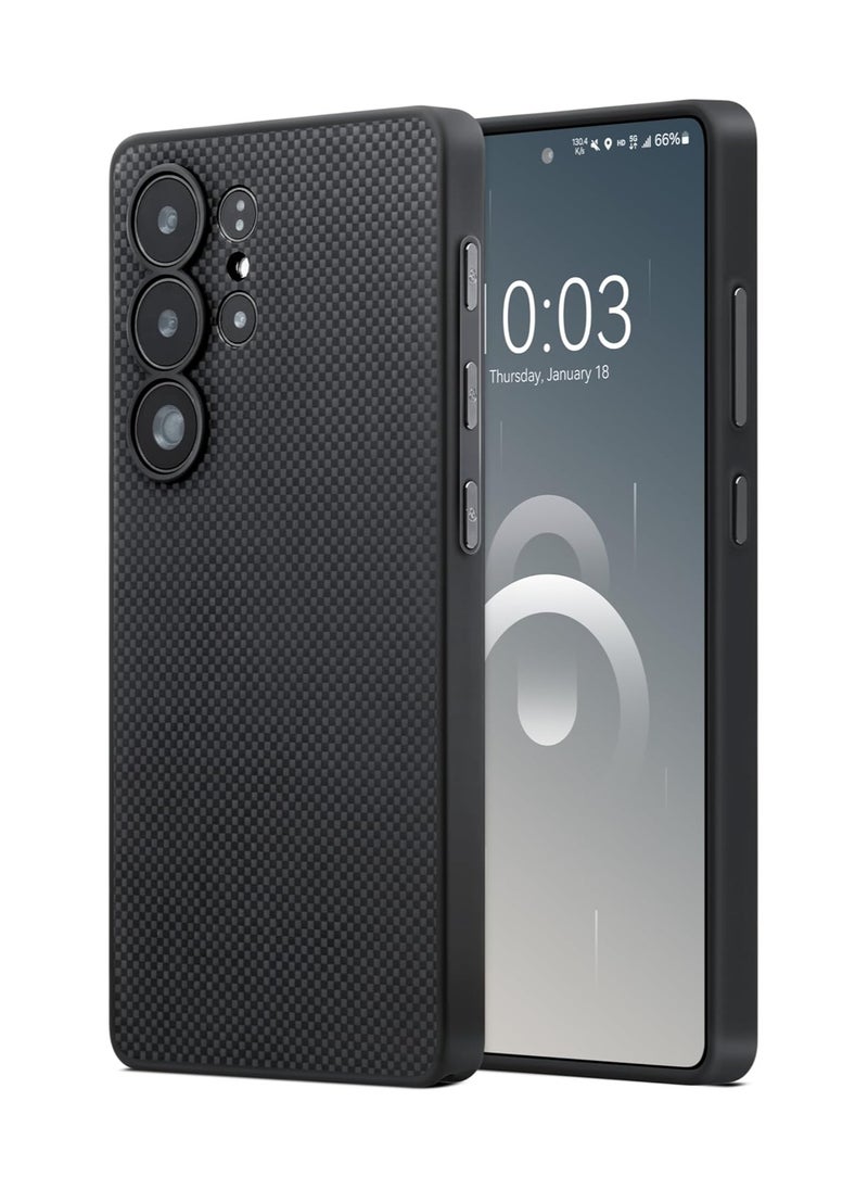 PITAKA - PITAKA Samsung Galaxy S25 Ultra Case Made from Premium Aramid Fibre, Lightweight and Slim All-around protection Magnetic Phone Case Magsafe-Compatibility Grade Protective Pin Button Case Black Grey - Image 1