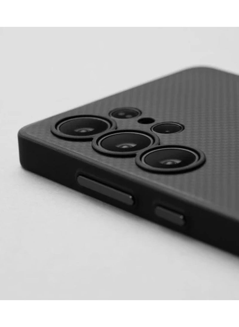 PITAKA - PITAKA Samsung Galaxy S25 Ultra Case Made from Premium Aramid Fibre, Lightweight and Slim All-around protection Magnetic Phone Case Magsafe-Compatibility Grade Protective Pin Button Case Black Grey - Image 1