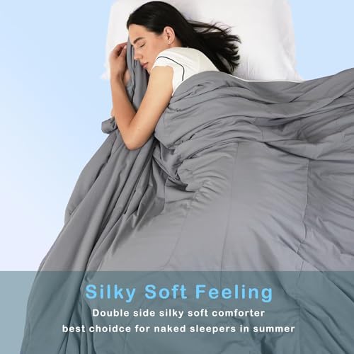 ACCURATEX Cooling Throw Blanket, Arc-Chill Cooling Comforter, Lightweight Cool Blankets for Hot Sleepers and Night Sweats, Silky Soft Breathable Summer Cool Comforter,Ivory(50"x70") - Image 4