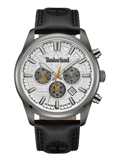 تمبرلاند Men's Northbridge Watch With Stainless Steel Case And Leather Strap Water Resistant 45mm - TDWGF0009601