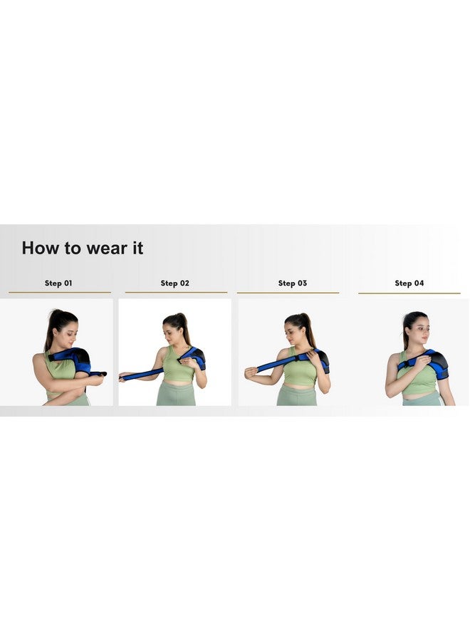 Wonder Care Wonder Care Rotator cuff brace for shoulder pain relief Neoprene Shoulder support brace for men and women for dislocated, frozen, mouse shoulder, rotator cuff pain relief wrap (Special size: 36"-48") - Image 4