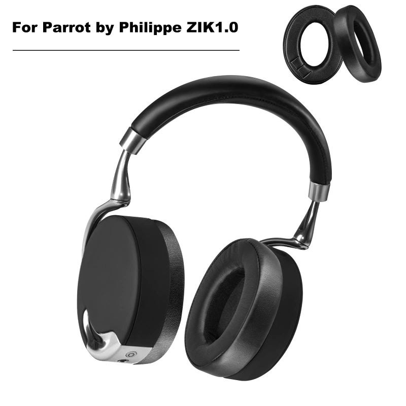 XBERSTAR Ear Cushions for Parrot by Philippe ZIK 1.0 Headphone-Replacement Earpad Cover, Ear Cushion Pads (Black) - Image 2