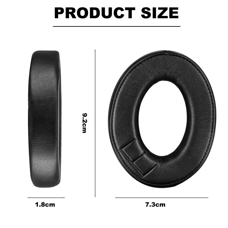 XBERSTAR Ear Cushions for Parrot by Philippe ZIK 1.0 Headphone-Replacement Earpad Cover, Ear Cushion Pads (Black) - Image 5