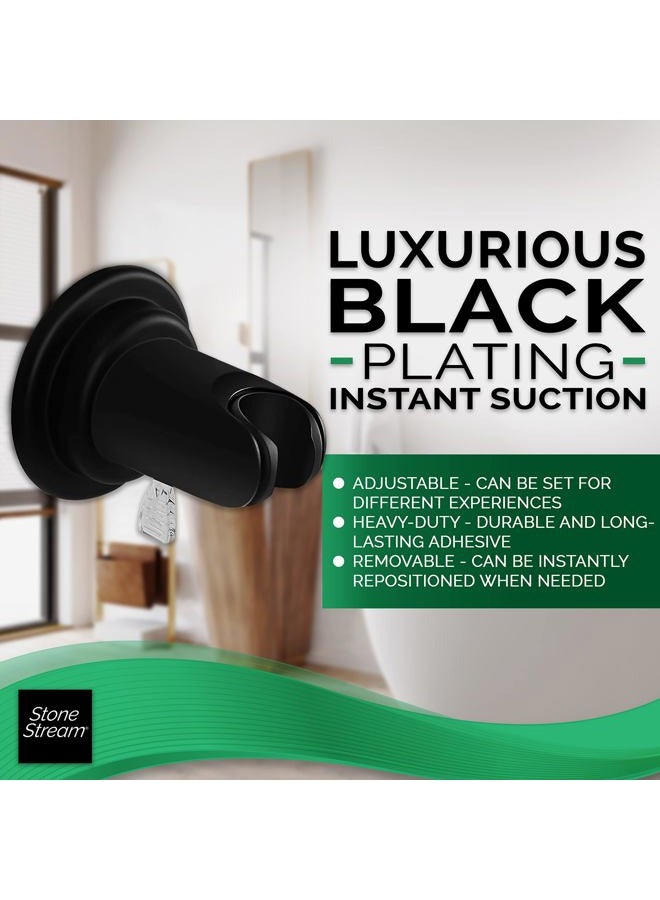 StoneStream Original StoneStream Suction Showerhead Holder, Adjustable, Relocatable, and Removable Handheld Showerhead Holder, Black - Image 4