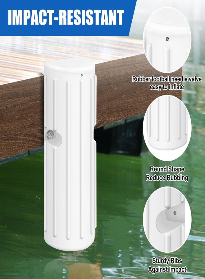 FBULWSEC Dock Bumpers, Boat Dock Bumper Fender for Edge & Side, Marine-Grade PVC Fenders Guards for Docking, UV-Resistant, Edge Protection & Dock Guard, Includes 304 Stainless Hardware - 2PACK White - Image 3