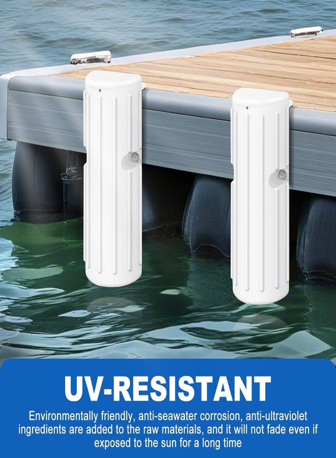 FBULWSEC Dock Bumpers, Boat Dock Bumper Fender for Edge & Side, Marine-Grade PVC Fenders Guards for Docking, UV-Resistant, Edge Protection & Dock Guard, Includes 304 Stainless Hardware - 2PACK White - Image 4