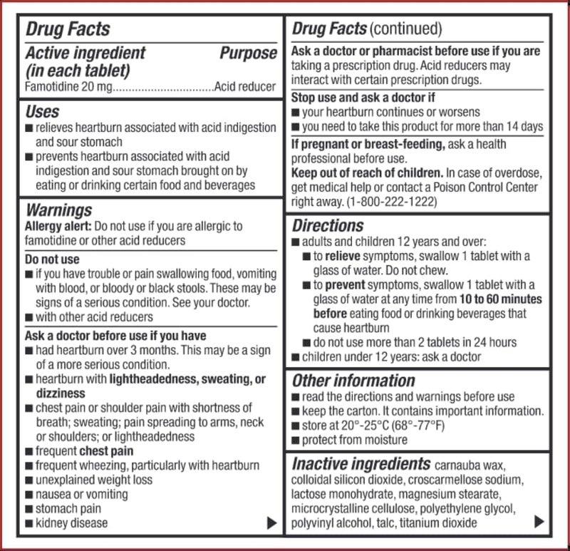 GoodSense Maximum Strength Famotidine Tablets 20 mg Acid Reducer for Heartburn Relief 400 Count - Image 3