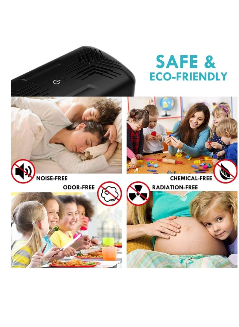 Ultrasonic Pest Repeller - [2020 Upgrade] Plug in Mouse Deterrent, Mouse & Rat Repellent, 8W Ultra Sonic Speaker, Indoor Pest Repeller for Rat, Mouse, Spider, Fly, Cockroach, Mosquito (Black)