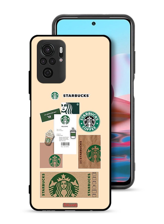 Tolwak Xiaomi Poco M5s Protective Case Cover Coffee Sticker - Image 1