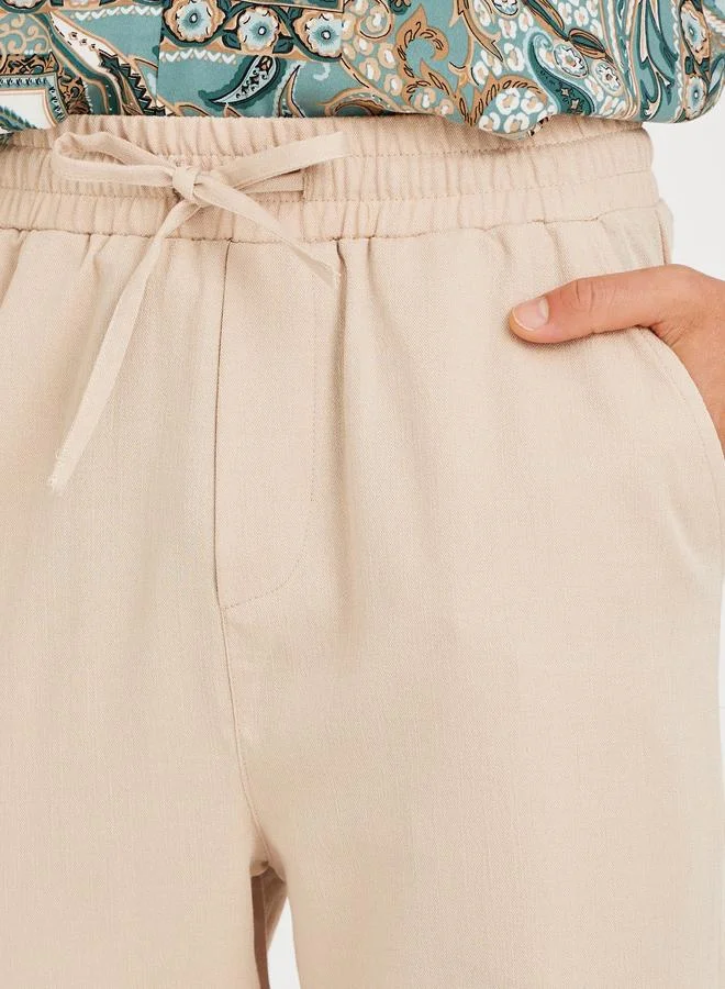 Styli Styli Textured Regular Fit Joggers with Drawstring