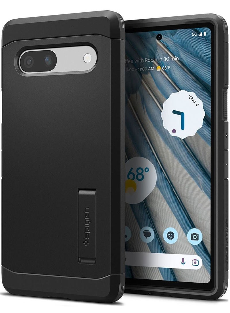 Spigen Tough Armor Google Pixel 7a Case Cover (2023) with Extreme Impact Foam - Black - Image 1