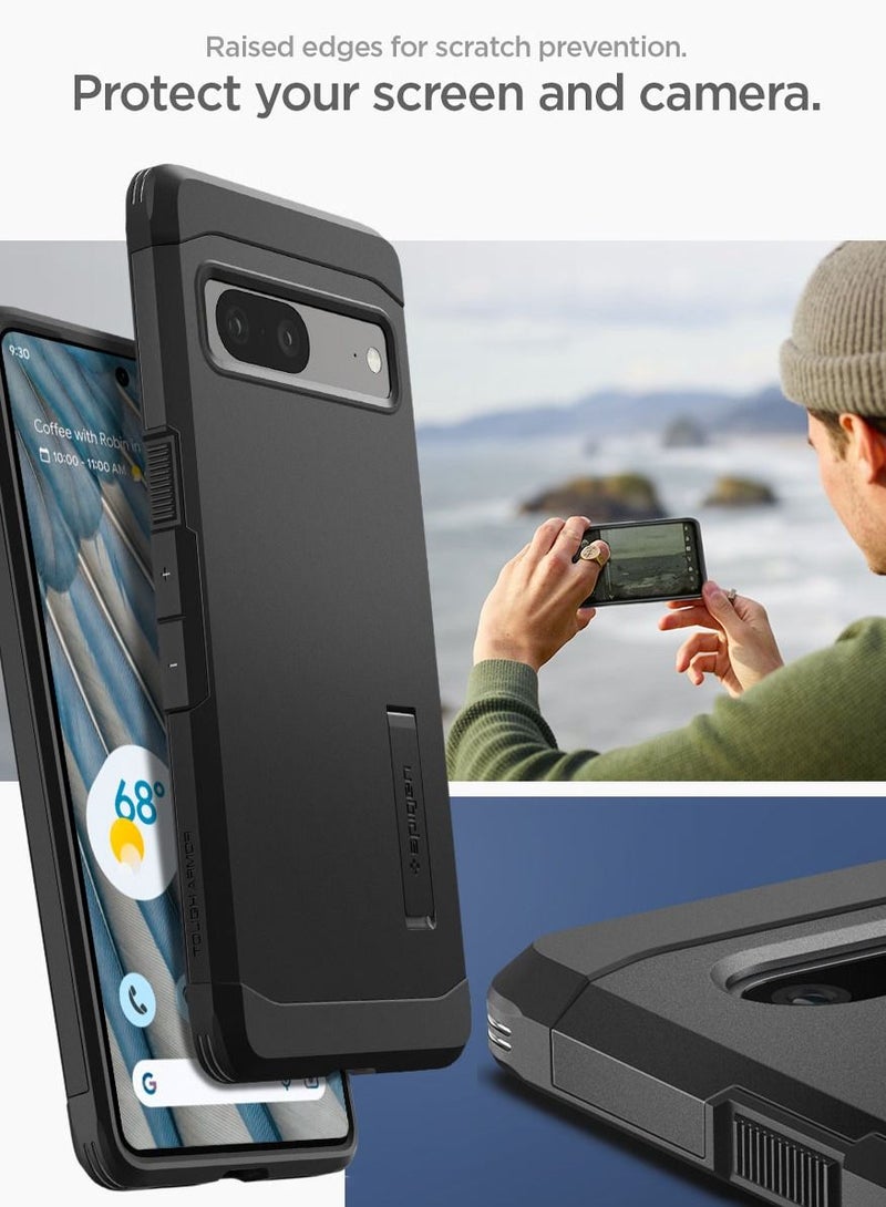 Spigen Tough Armor Google Pixel 7a Case Cover (2023) with Extreme Impact Foam - Black - Image 4