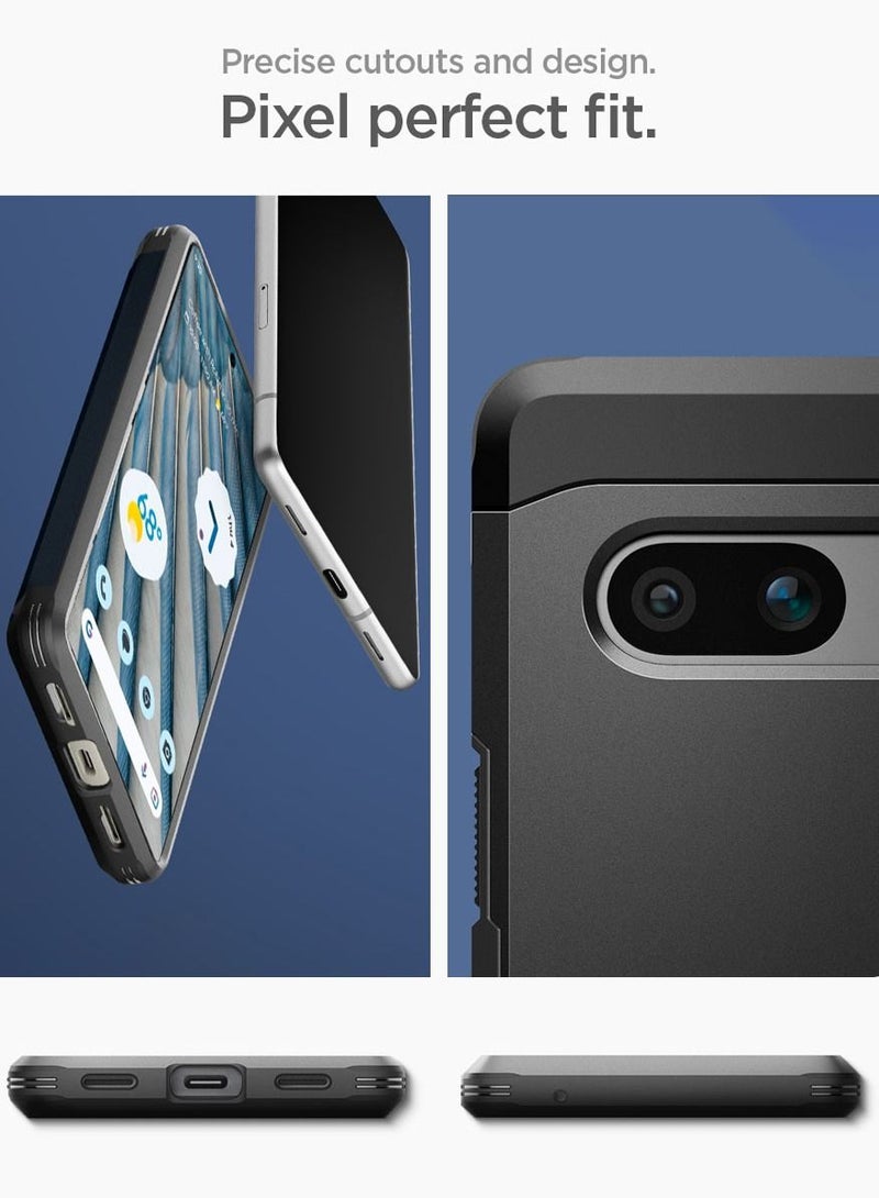Spigen Tough Armor Google Pixel 7a Case Cover (2023) with Extreme Impact Foam - Black - Image 5