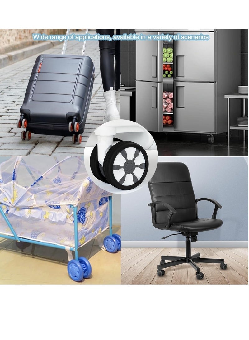 URbazaar Vparty Luggage Wheel Covers, 8 Pack Luggage Wheel Protector Covers, Silicone Suitcase Wheel Covers, for Most 8-Spinner Wheels Carry on Luggage, Anti Wear and Shock Absorption - Image 4