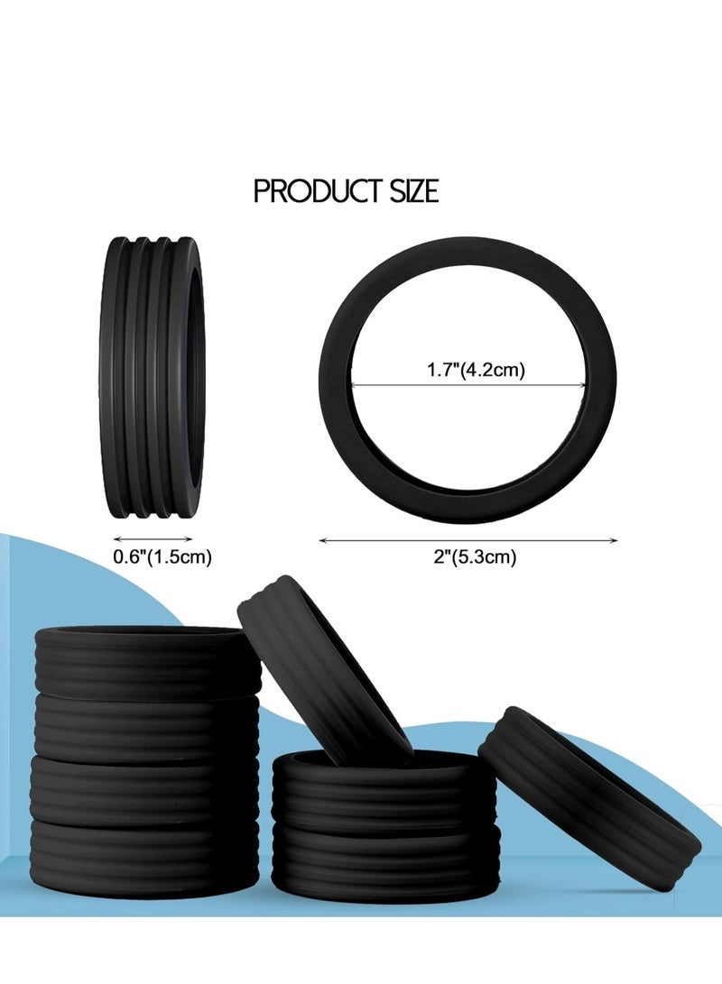 URbazaar Vparty Luggage Wheel Covers, 8 Pack Luggage Wheel Protector Covers, Silicone Suitcase Wheel Covers, for Most 8-Spinner Wheels Carry on Luggage, Anti Wear and Shock Absorption - Image 2