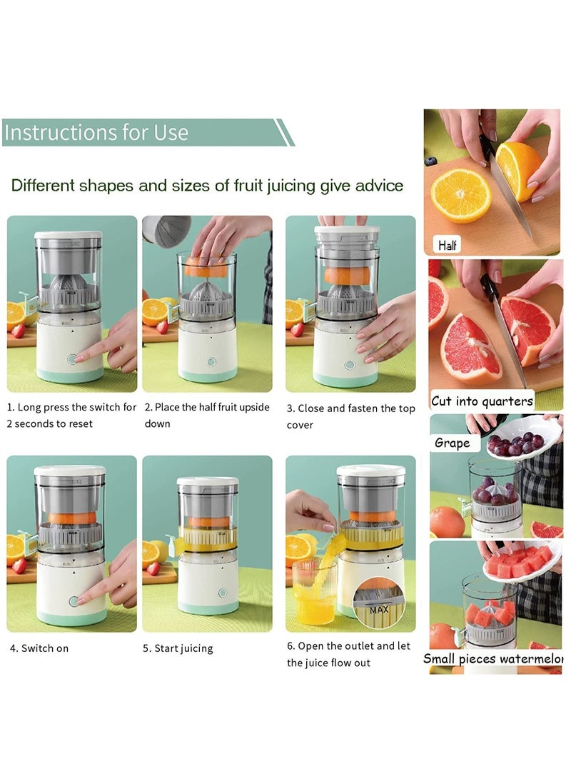 Electric Citrus Juicer,Orange Juice Squeezer with Powerful Motor and USB Charging Cable,Juicer Extractor,Lime Juicer  - Image 5