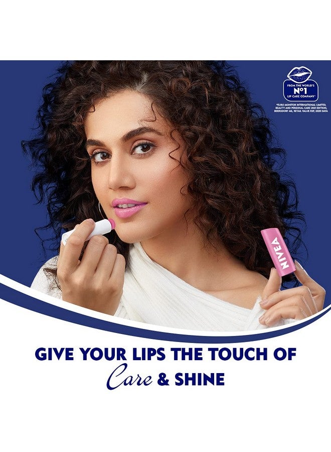 NIVEA Soft Rose Shine 4.8g Lip Balm|24 H Melt in Moisture Formula|Natural Oils|Glossy Finish,4.8 g (Pack of 1) - Image 2