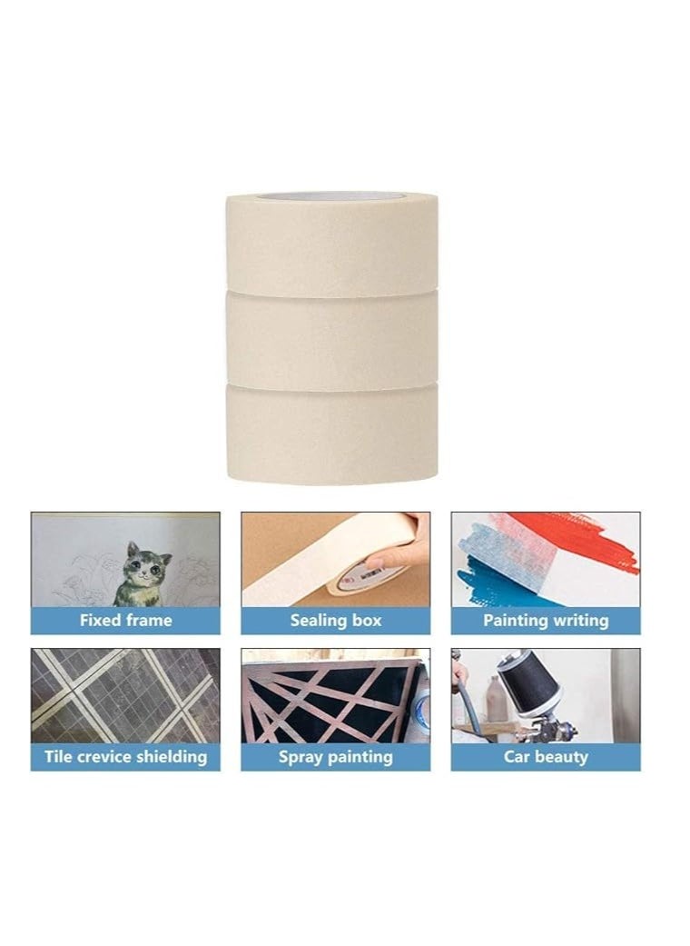 Libra Libra Heavy Duty Masking Tape (Ivory,2in x 30 Yard) Pack of 12  - Image 4