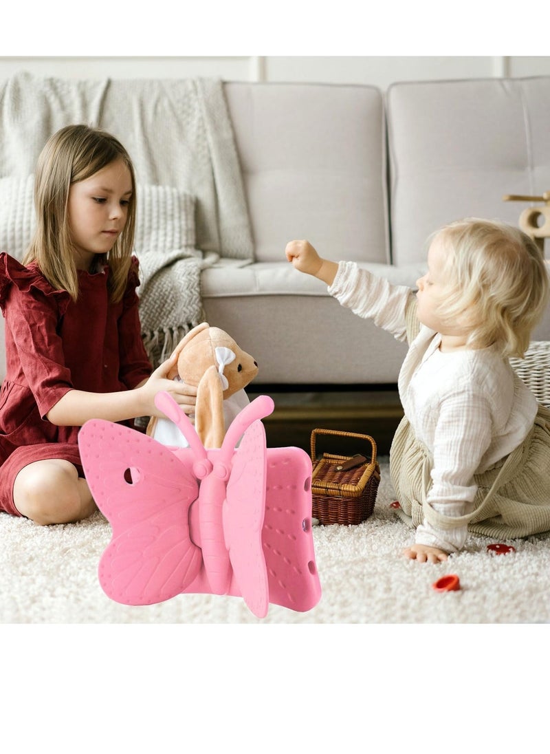 JAJEEK iPad Case for Kids, iPad 9.7 inch Case, Light Weight Shockproof EVA Foam Protective Tablet Stand Cover Holder for Apple iPad Air/Air 2 iPad 9.7 2017/2018 Cute Butterfly (PINK) - Image 3