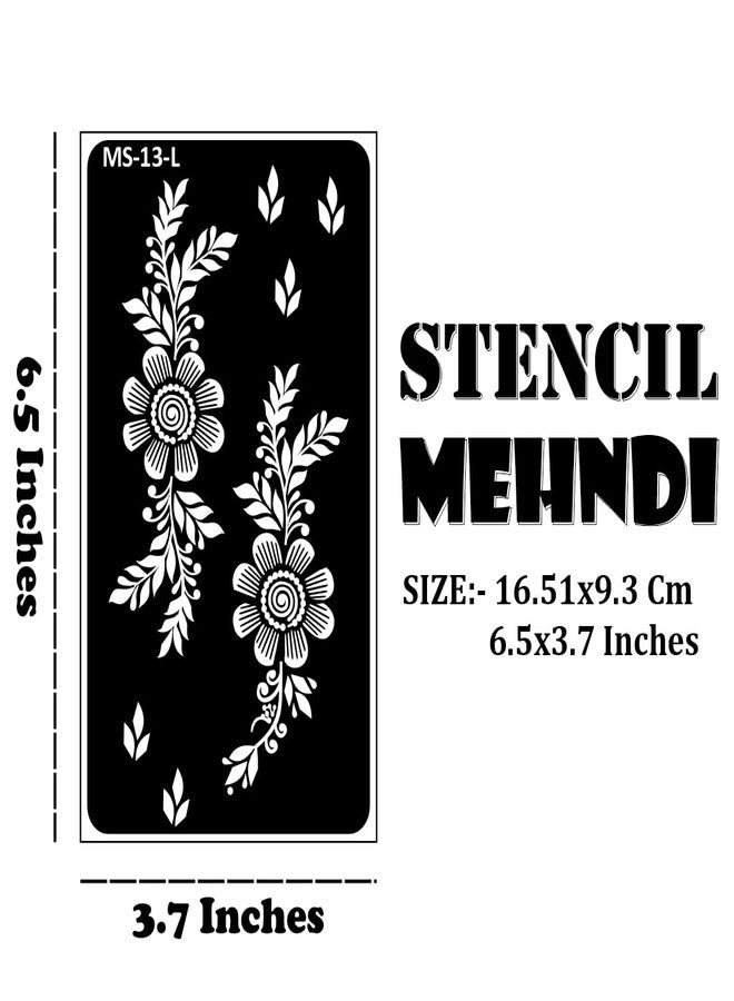 VANVATI Circle Flower Easy Peel for Home Use Mehndi Stencil Sticker One Set for Both Hand | Easy to Apply Stencil Mehndi Sticker Perfect for Weddings, Parties and Any Occasion - Image 4