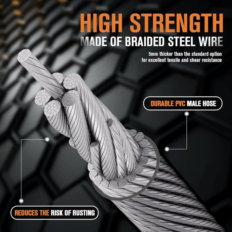 Autobizarre Anti-Theft Heavy Duty Car Security Adjustable Car Steering Wheel Lock with Seat Belt Lock Universal for All Cars (Orange Black) - Image 5