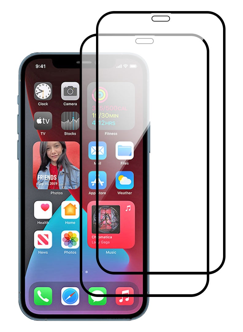 Theodor Pack of 2 Tempered Glass Screen Protector With 9H hardness For Apple iPhone 12/12 Pro 6.1  - Image 1