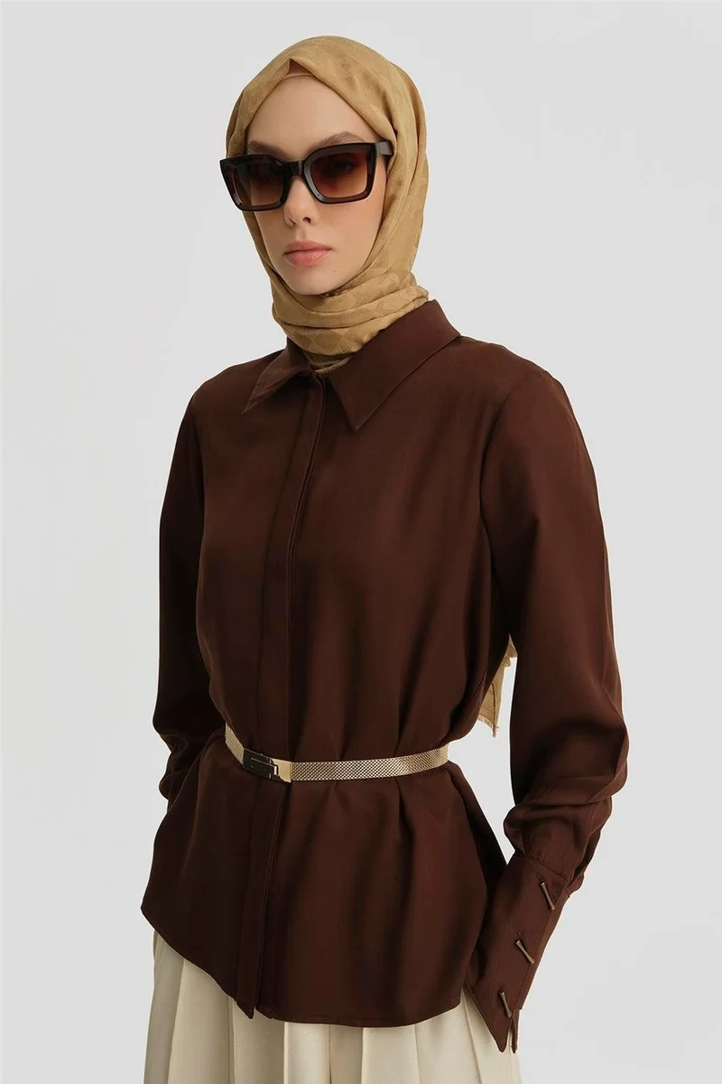 ARMINE قميص 25Y3720 بني فاتح