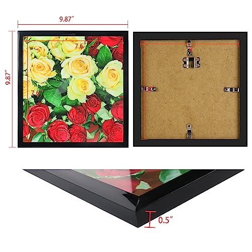 Medog 8x8 Picture Frame Set of 2,8x8 Picture Frame Black, Diploma Certificate Square Frame - Image 4