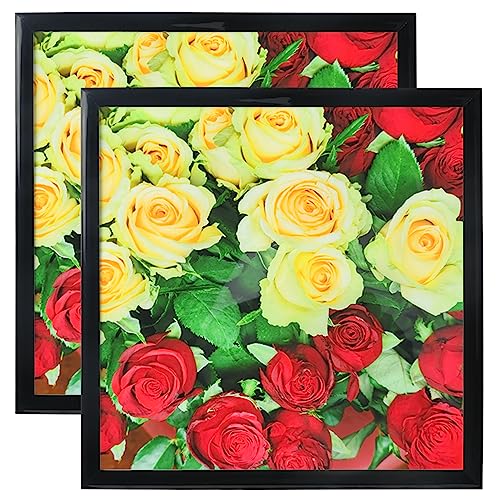 Medog 8x8 Picture Frame Set of 2,8x8 Picture Frame Black, Diploma Certificate Square Frame - Image 2