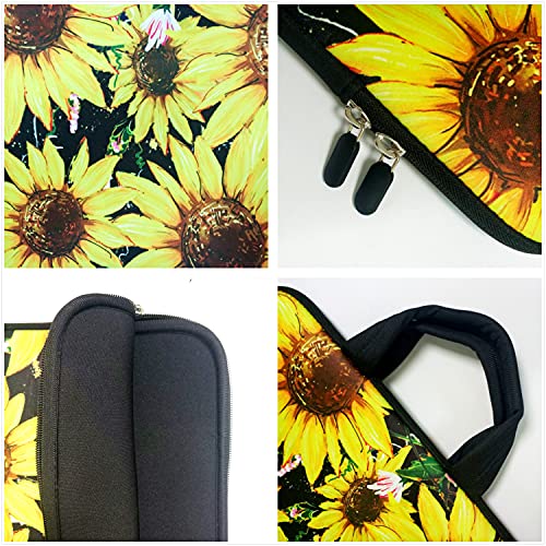 Baocool 11" 11.6" 12" 12.1" 12.5" inch Laptop Carrying Bag Chromebook Case Notebook Ultrabook Bag Tablet Cover Neoprene Fit Samsung Google Acer HP DELL Lenovo Asus (11 11.6 12.1 12.2 inch, Sunflower) - Image 3