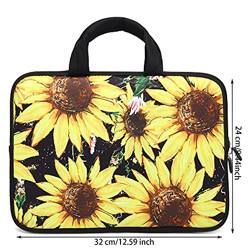 Baocool 11" 11.6" 12" 12.1" 12.5" inch Laptop Carrying Bag Chromebook Case Notebook Ultrabook Bag Tablet Cover Neoprene Fit Samsung Google Acer HP DELL Lenovo Asus (11 11.6 12.1 12.2 inch, Sunflower) - Image 4