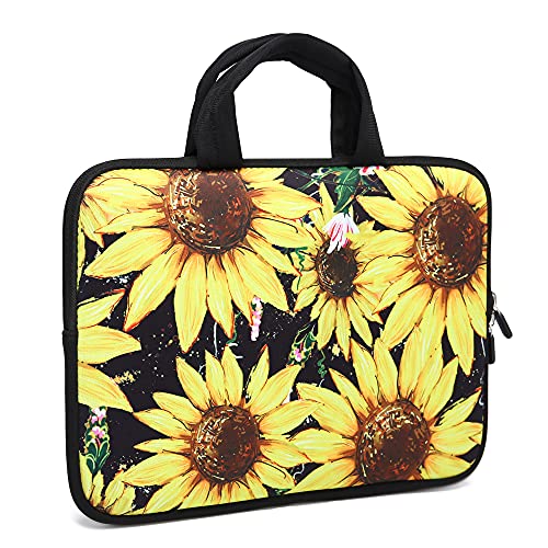 Baocool 11" 11.6" 12" 12.1" 12.5" inch Laptop Carrying Bag Chromebook Case Notebook Ultrabook Bag Tablet Cover Neoprene Fit Samsung Google Acer HP DELL Lenovo Asus (11 11.6 12.1 12.2 inch, Sunflower) - Image 2