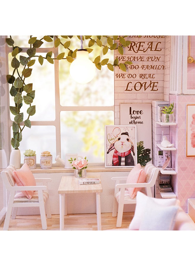 Realistic Mini 3D Diy Craft Miniature Dollhouse With Furniture Wooden House Room Toy Kit For Kids  - Image 4