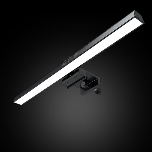 KACA 13-Inch Monitor Screen Light Bar with Smart Touch Sensor| USB Powered 5W LED E-Reading Lamp| 3 Color Temperature Modes, Stepless Dimming,60-Min Timer (Black, Acrylonitrile Butadiene Styrene) - Image 1