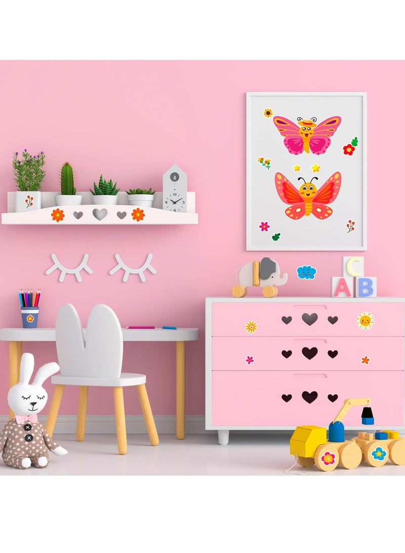 27Pcs Butterfly Make Your Own Stickers 9 Styles Mix x 3Pcs Match Butterfly Decals DIY Butterfly Craft Kits Fun and Creative Butterfly Craft Activity for Kids for Gift Party Favors School