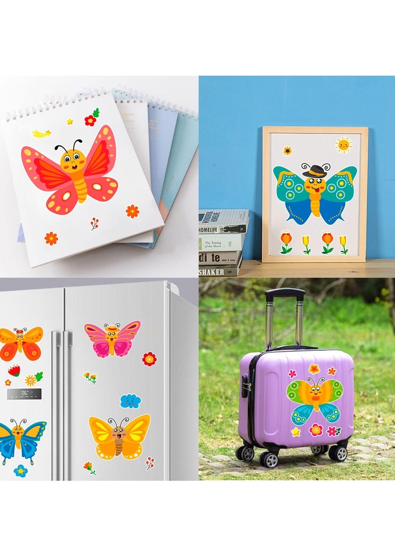 27Pcs Butterfly Make Your Own Stickers 9 Styles Mix x 3Pcs Match Butterfly Decals DIY Butterfly Craft Kits Fun and Creative Butterfly Craft Activity for Kids for Gift Party Favors School