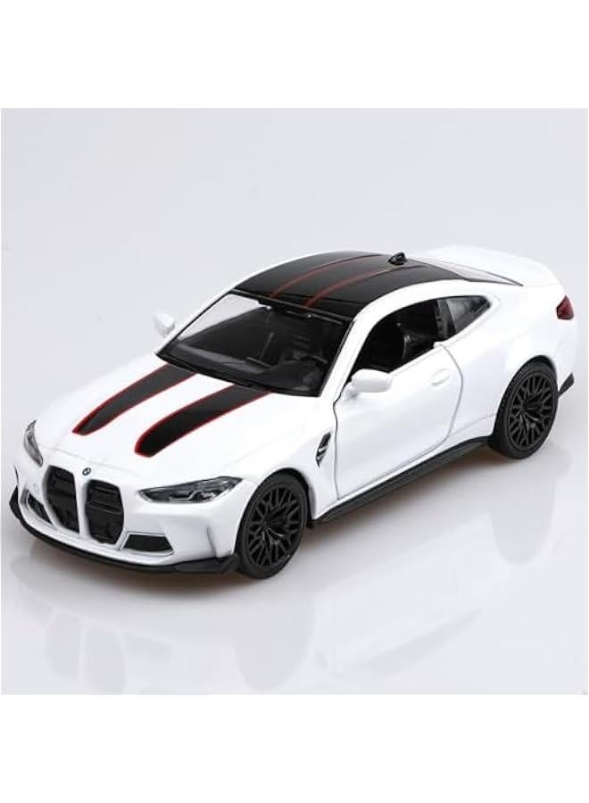 1/36 Scale BMW M4 CSL Diecast Model Cars,Pull Back Vehicles BMW M4 Toy Cars,Cars Gifts for Boys Girls (White) - Image 1