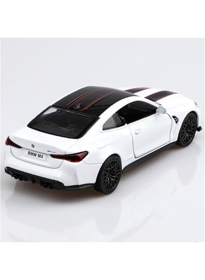 1/36 Scale BMW M4 CSL Diecast Model Cars,Pull Back Vehicles BMW M4 Toy Cars,Cars Gifts for Boys Girls (White) - Image 2