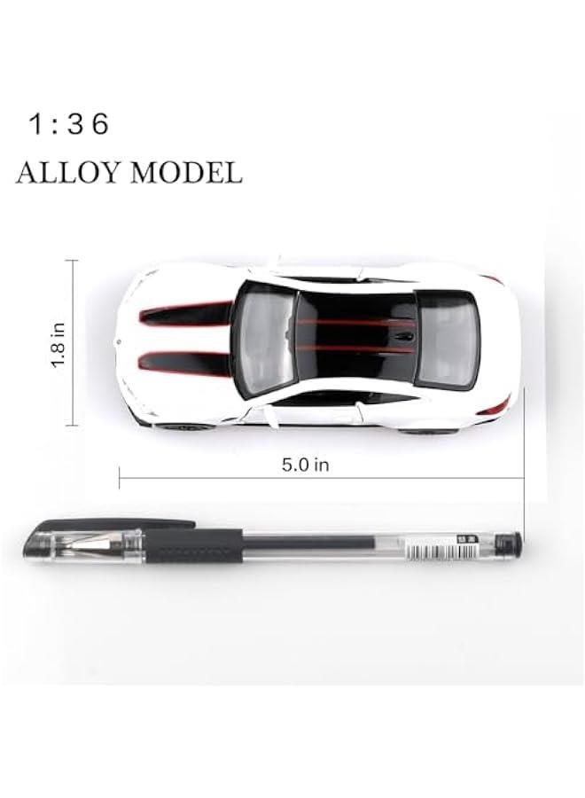 1/36 Scale BMW M4 CSL Diecast Model Cars,Pull Back Vehicles BMW M4 Toy Cars,Cars Gifts for Boys Girls (White) - Image 5