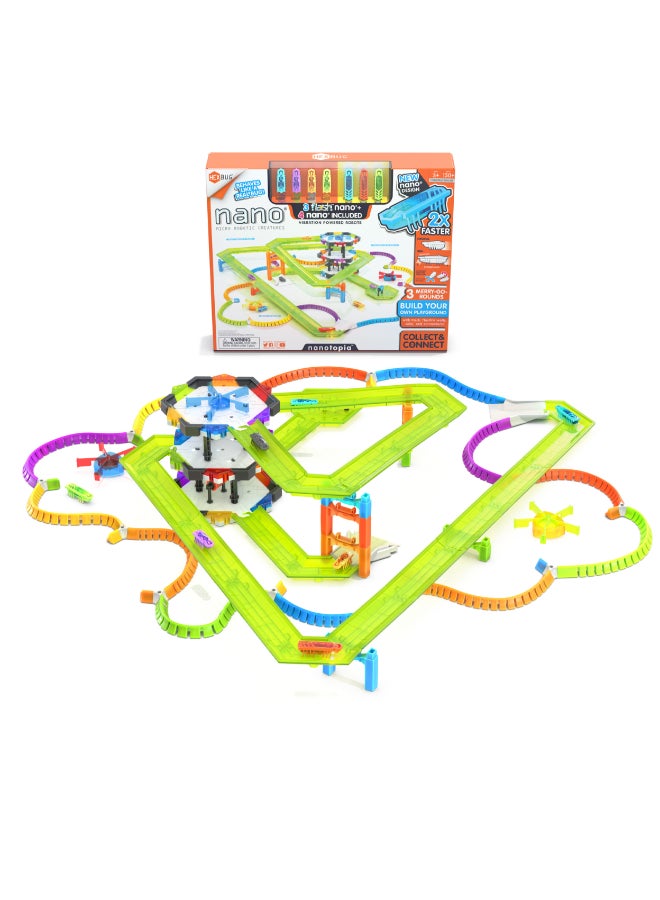 Hex Bug HEXBUG Flash Nano nanotopia - Colorful Sensory Playset for Kids - Build Your Own Playground - Over 130 Pieces and Batteries Included - Image 1