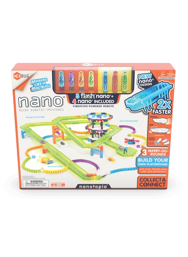 Hex Bug HEXBUG Flash Nano nanotopia - Colorful Sensory Playset for Kids - Build Your Own Playground - Over 130 Pieces and Batteries Included - Image 2