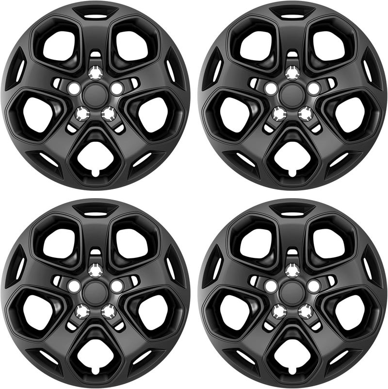 AutoBeeDen 4-Pack Hubcaps Wheel Covers for Ford Fusion 2010-2012, 17 Inch, Black - Image 1