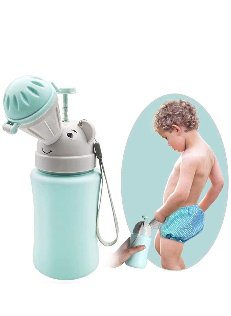 Y&D Urinal Bottle Portable for Kids, Cute Emergency Toilet Pee Cup Jar Toddlers, Children Baby Potty Training, Car Airplane Coach Travel Road Trip Essentials Camping Park Beach, Leak Proof  - Image 1