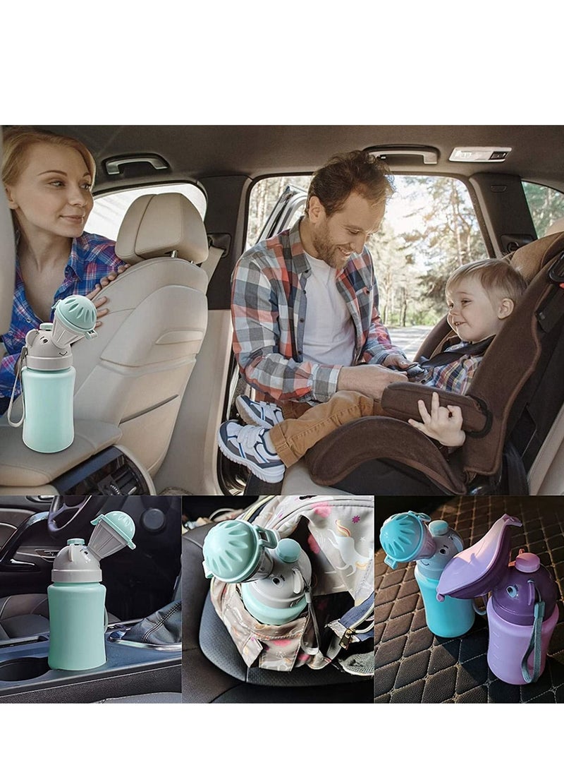 Y&D Urinal Bottle Portable for Kids, Cute Emergency Toilet Pee Cup Jar Toddlers, Children Baby Potty Training, Car Airplane Coach Travel Road Trip Essentials Camping Park Beach, Leak Proof  - Image 3