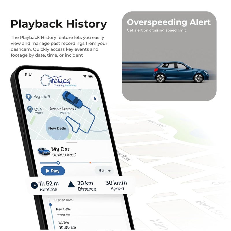 FETACA ® EC08 Wired Hidden GPS Tracker with Real-Time Live Location Tracking with More Than 20+ Features, AI Alerts - Engine On/Off for Car & Bike, Free 12-Month 4G Data SIM and Software Subscription - Image 4