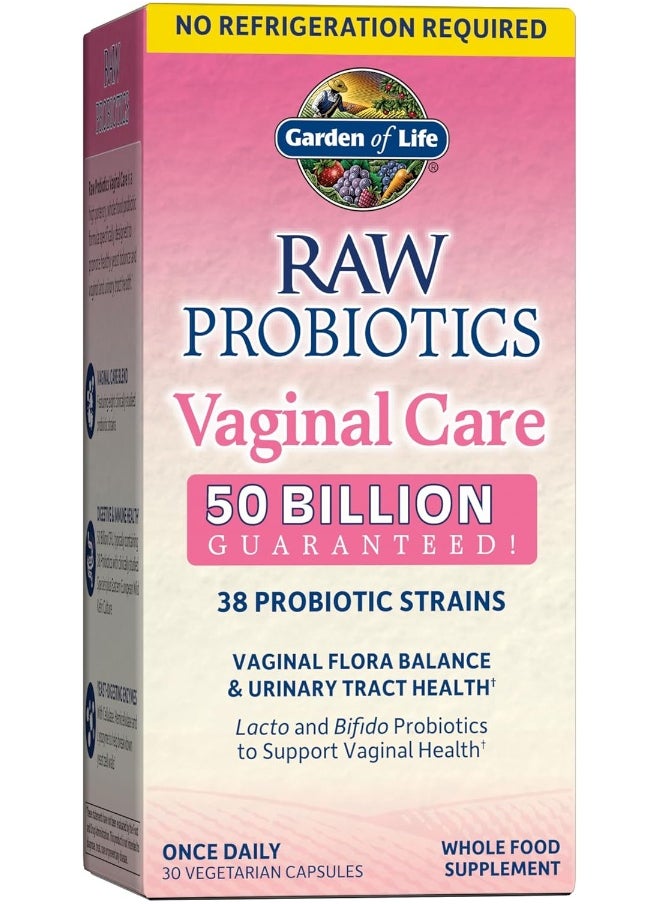 Garden of Life - Raw Probiotics Care Shelf Stable 50 Billion Cfu Guaranteed 30 Vegetarian Capsules - Image 1