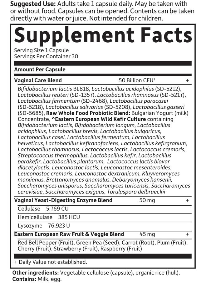 Garden of Life - Raw Probiotics Care Shelf Stable 50 Billion Cfu Guaranteed 30 Vegetarian Capsules - Image 1